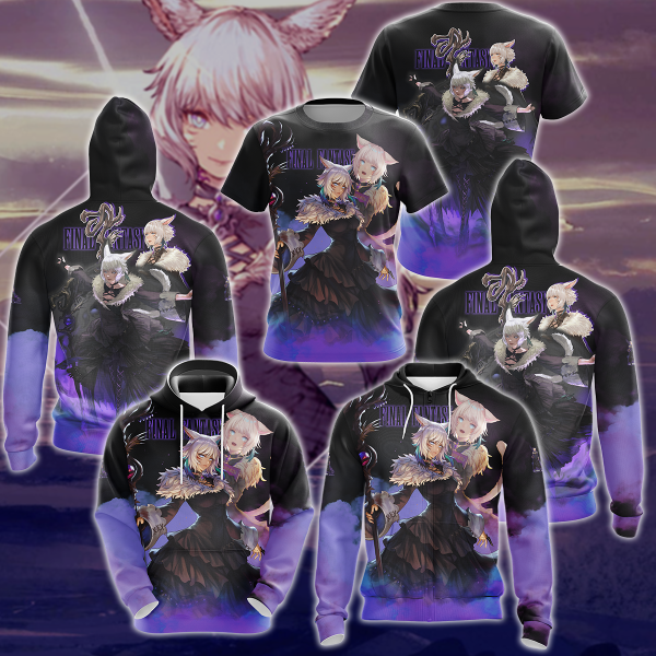 Final Fantasy XIV Y'shtola Video Game 3D All Over Print T-shirt Tank Top Zip Hoodie Pullover Hoodie Hawaiian Shirt Beach Shorts Jogger