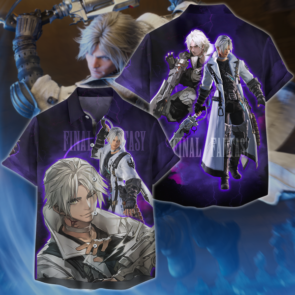 Final Fantasy XIV Thancred Video Game 3D All Over Print T-shirt Tank Top Zip Hoodie Pullover Hoodie Hawaiian Shirt Beach Shorts Jogger Hawaiian Shirt S