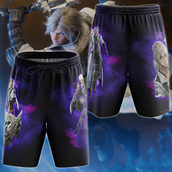 Final Fantasy XIV Thancred Video Game 3D All Over Print T-shirt Tank Top Zip Hoodie Pullover Hoodie Hawaiian Shirt Beach Shorts Jogger Beach Shorts S