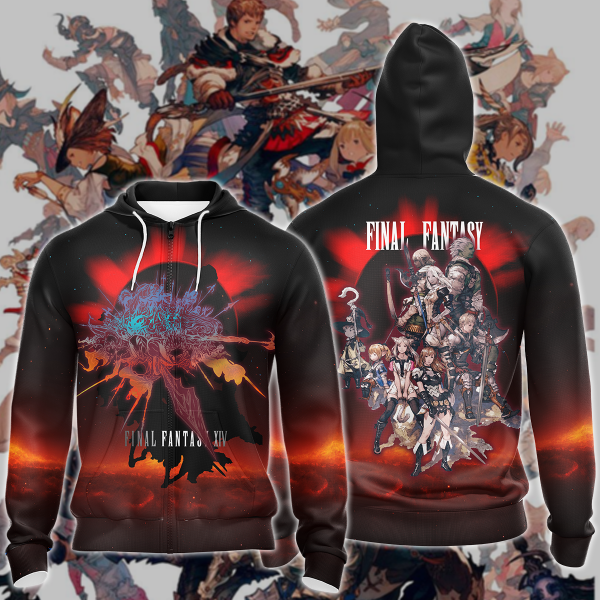 Final Fantasy XIV Video Game 3D All Over Print T-shirt Tank Top Zip Hoodie Pullover Hoodie Hawaiian Shirt Beach Shorts Jogger Zip Hoodie S