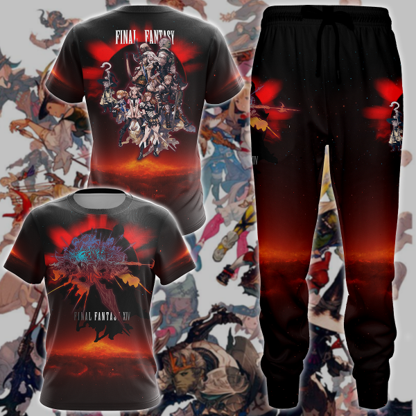 Final Fantasy XIV Video Game 3D All Over Print T-shirt Tank Top Zip Hoodie Pullover Hoodie Hawaiian Shirt Beach Shorts Jogger