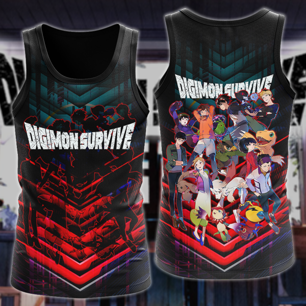 Digimon Survive Video Game 3D All Over Print T-shirt Tank Top Zip Hoodie Pullover Hoodie Hawaiian Shirt Beach Shorts Jogger Tank Top S