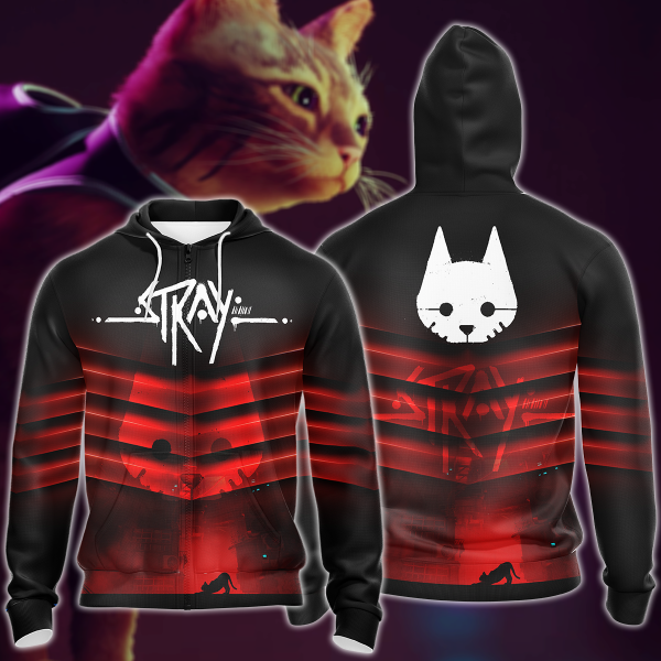 Stray Video Game 3D All Over Print T-shirt Tank Top Zip Hoodie Pullover Hoodie Hawaiian Shirt Beach Shorts Jogger Zip Hoodie S