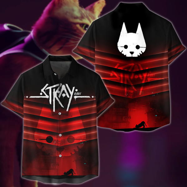 Stray Video Game 3D All Over Print T-shirt Tank Top Zip Hoodie Pullover Hoodie Hawaiian Shirt Beach Shorts Jogger Hawaiian Shirt S