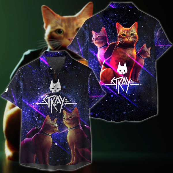 Stray Video Game 3D All Over Print T-shirt Tank Top Zip Hoodie Pullover Hoodie Hawaiian Shirt Beach Shorts Jogger Hawaiian Shirt S