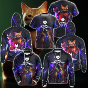 Stray Video Game 3D All Over Print T-shirt Tank Top Zip Hoodie Pullover Hoodie Hawaiian Shirt Beach Shorts Jogger   