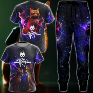 Stray Video Game 3D All Over Print T-shirt Tank Top Zip Hoodie Pullover Hoodie Hawaiian Shirt Beach Shorts Jogger   