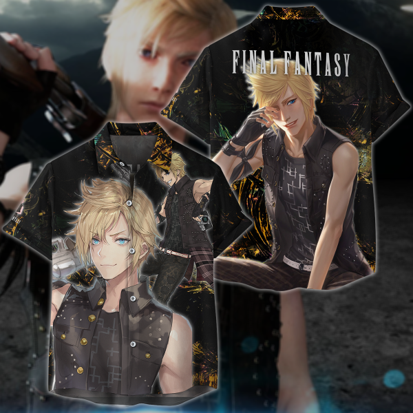 Final Fantasy XV Prompto Argentum Video Game 3D All Over Print T-shirt Tank Top Zip Hoodie Pullover Hoodie Hawaiian Shirt Beach Shorts Jogger Hawaiian Shirt S