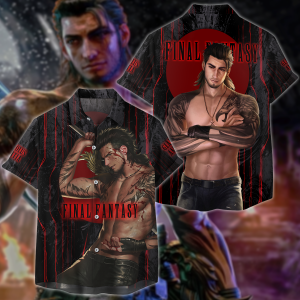 Final Fantasy XV Gladiolus Amicitia Video Game 3D All Over Print T-shirt Tank Top Zip Hoodie Pullover Hoodie Hawaiian Shirt Beach Shorts Jogger Hawaiian Shirt S 