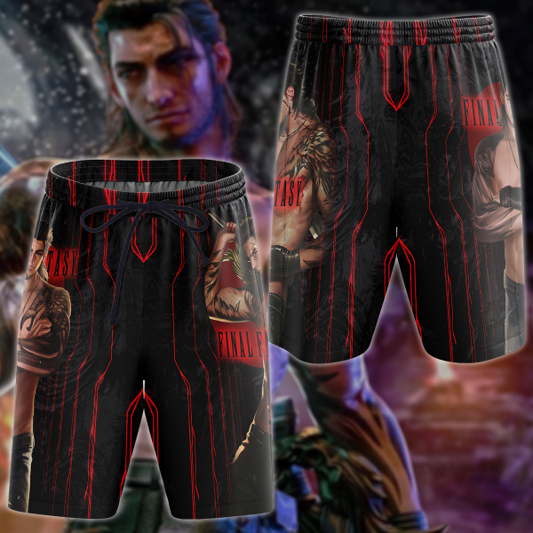 Final Fantasy XV Gladiolus Amicitia Video Game 3D All Over Print T-shirt Tank Top Zip Hoodie Pullover Hoodie Hawaiian Shirt Beach Shorts Jogger Beach Shorts S