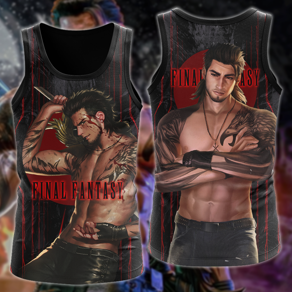 Final Fantasy XV Gladiolus Amicitia Video Game 3D All Over Print T-shirt Tank Top Zip Hoodie Pullover Hoodie Hawaiian Shirt Beach Shorts Jogger Tank Top S