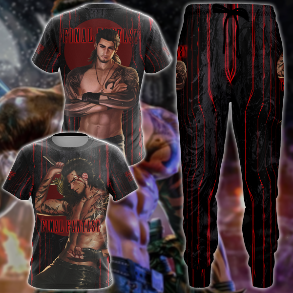 Final Fantasy XV Gladiolus Amicitia Video Game 3D All Over Print T-shirt Tank Top Zip Hoodie Pullover Hoodie Hawaiian Shirt Beach Shorts Jogger