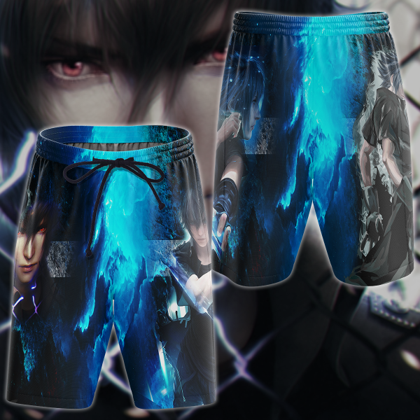 Final Fantasy XV Noctis Lucis Video Game 3D All Over Print T-shirt Tank Top Zip Hoodie Pullover Hoodie Hawaiian Shirt Beach Shorts Jogger Beach Shorts S