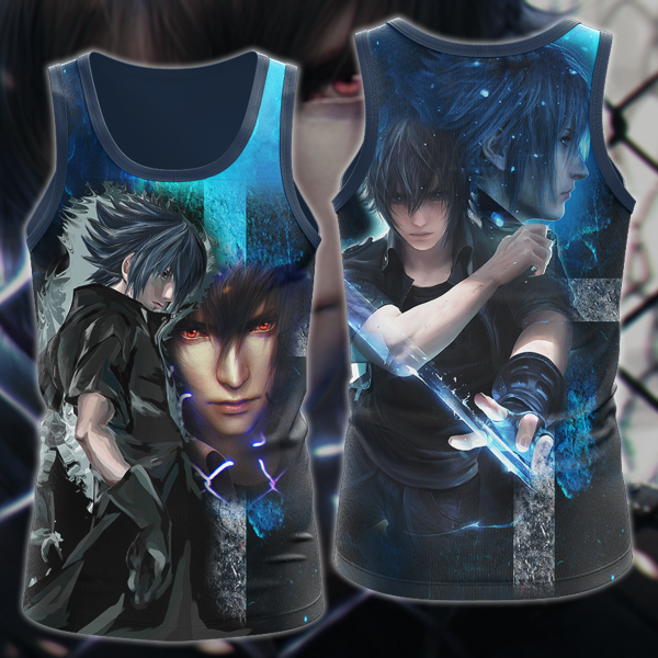 Final Fantasy XV Noctis Lucis Video Game 3D All Over Print T-shirt Tank Top Zip Hoodie Pullover Hoodie Hawaiian Shirt Beach Shorts Jogger Tank Top S