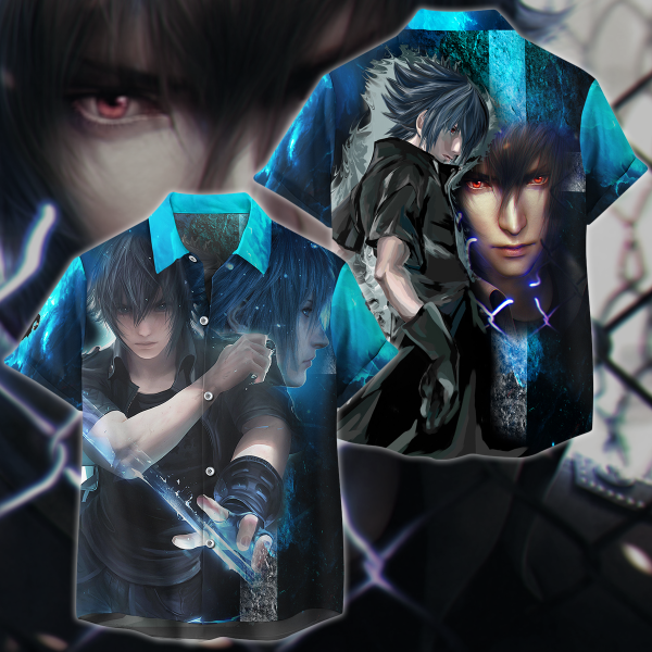 Final Fantasy XV Noctis Lucis Video Game 3D All Over Print T-shirt Tank Top Zip Hoodie Pullover Hoodie Hawaiian Shirt Beach Shorts Jogger Hawaiian Shirt S