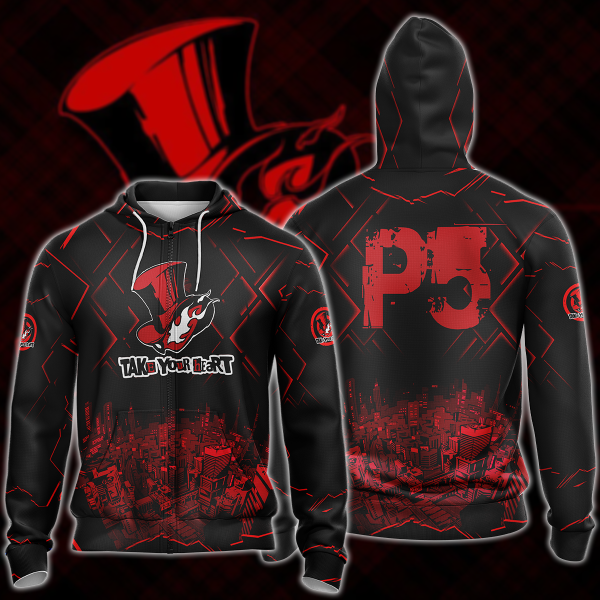 Persona 5 Strikers Video Game 3D All Over Print T-shirt Tank Top Zip Hoodie Pullover Hoodie Hawaiian Shirt Beach Shorts Jogger Zip Hoodie S