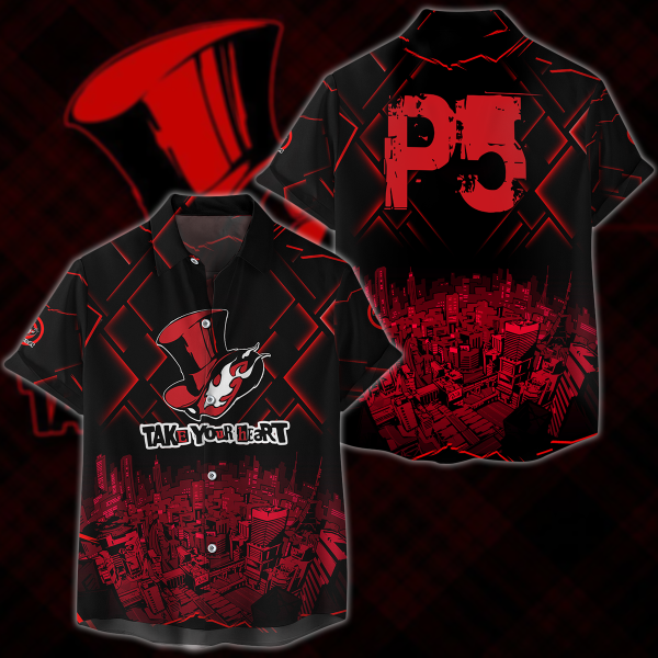 Persona 5 Strikers Video Game 3D All Over Print T-shirt Tank Top Zip Hoodie Pullover Hoodie Hawaiian Shirt Beach Shorts Jogger Hawaiian Shirt S