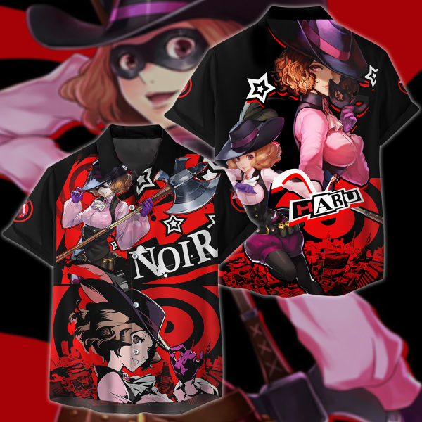 Persona 5 Strikers Haru Okumura Video Game 3D All Over Print T-shirt Tank Top Zip Hoodie Pullover Hoodie Hawaiian Shirt Beach Shorts Jogger Hawaiian Shirt S