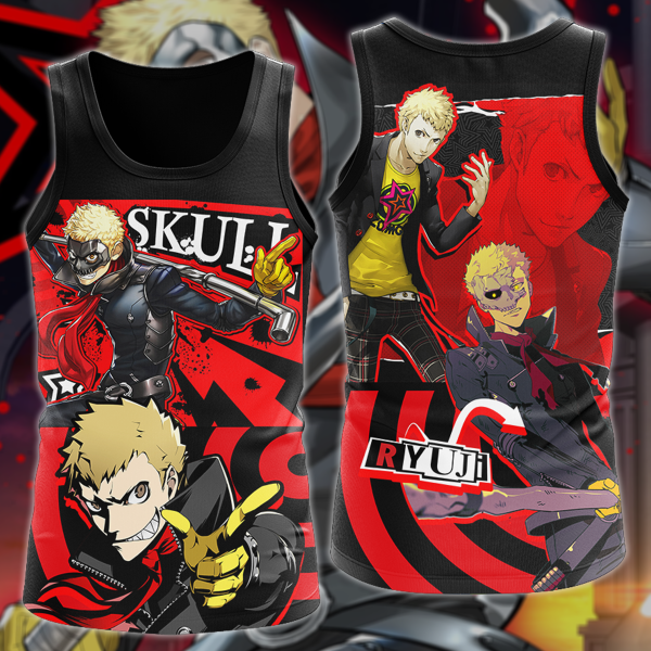 Persona 5 Strikers Ryuji Sakamoto Video Game 3D All Over Print T-shirt Tank Top Zip Hoodie Pullover Hoodie Hawaiian Shirt Beach Shorts Jogger Tank Top S