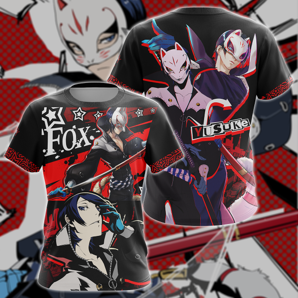 Persona 5 Strikers Yusuke Kitagawa Video Game 3D All Over Print T-shirt Tank Top Zip Hoodie Pullover Hoodie Hawaiian Shirt Beach Shorts Jogger T-shirt S