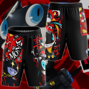 Persona 5 Strikers Morgana Video Game 3D All Over Print T-shirt Tank Top Zip Hoodie Pullover Hoodie Hawaiian Shirt Beach Shorts Jogger Beach Shorts S 