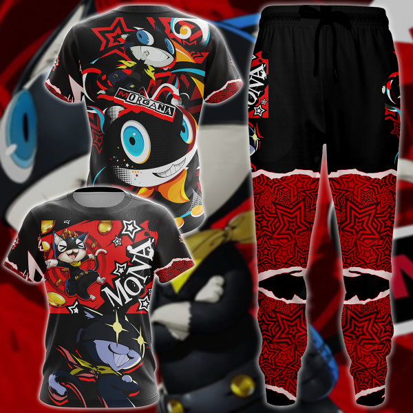 Persona 5 Strikers Morgana Video Game 3D All Over Print T-shirt Tank Top Zip Hoodie Pullover Hoodie Hawaiian Shirt Beach Shorts Jogger