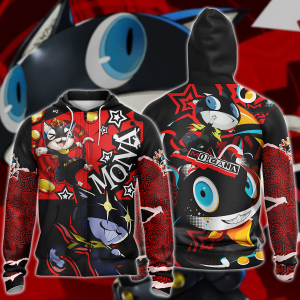 Persona 5 Strikers Morgana Video Game 3D All Over Print T-shirt Tank Top Zip Hoodie Pullover Hoodie Hawaiian Shirt Beach Shorts Jogger Zip Hoodie S 