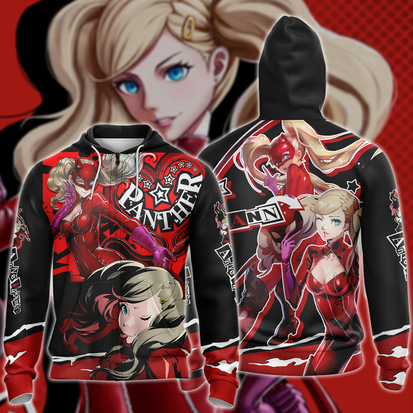 Persona 5 Strikers Ann Takamaki Video Game 3D All Over Print T-shirt Tank Top Zip Hoodie Pullover Hoodie Hawaiian Shirt Beach Shorts Jogger Zip Hoodie S