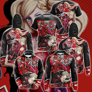 Persona 5 Strikers Ann Takamaki Video Game 3D All Over Print T-shirt Tank Top Zip Hoodie Pullover Hoodie Hawaiian Shirt Beach Shorts Jogger   