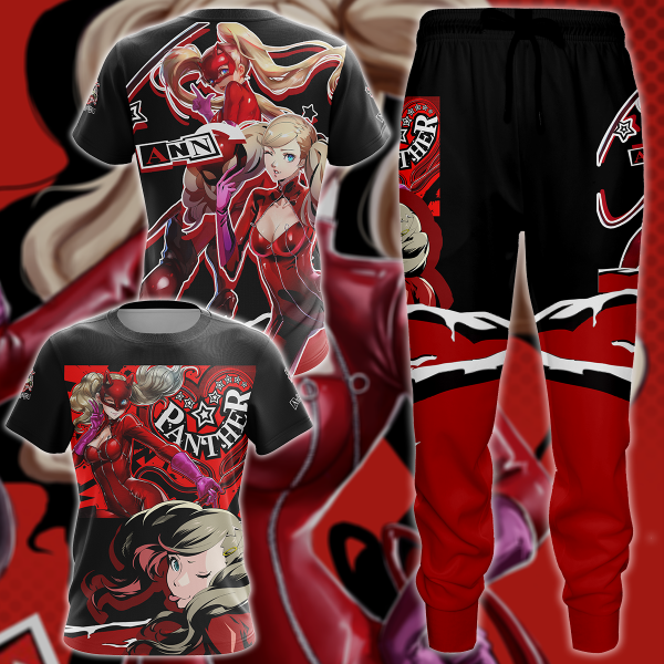 Persona 5 Strikers Ann Takamaki Video Game 3D All Over Print T-shirt Tank Top Zip Hoodie Pullover Hoodie Hawaiian Shirt Beach Shorts Jogger