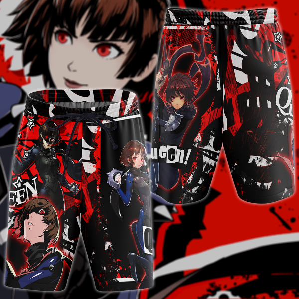 Persona 5 Strikers Makoto Niijima Video Game 3D All Over Print T-shirt Tank Top Zip Hoodie Pullover Hoodie Hawaiian Shirt Beach Shorts Jogger Beach Shorts S