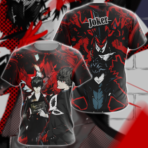 Persona 5 Strikers Joker Video Game 3D All Over Print T-shirt Tank Top Zip Hoodie Pullover Hoodie Hawaiian Shirt Beach Shorts Jogger T-shirt S