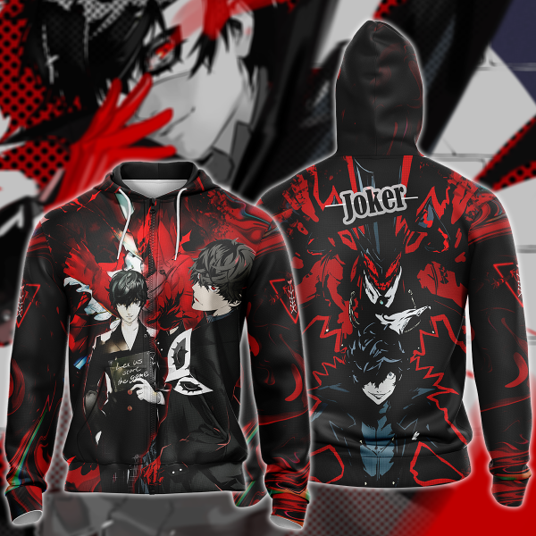 Persona 5 Strikers Joker Video Game 3D All Over Print T-shirt Tank Top Zip Hoodie Pullover Hoodie Hawaiian Shirt Beach Shorts Jogger Zip Hoodie S