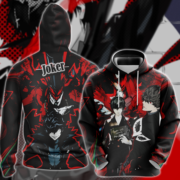 Persona 5 Strikers Joker Video Game 3D All Over Print T-shirt Tank Top Zip Hoodie Pullover Hoodie Hawaiian Shirt Beach Shorts Jogger Hoodie S