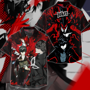 Persona 5 Strikers Joker Video Game 3D All Over Print T-shirt Tank Top Zip Hoodie Pullover Hoodie Hawaiian Shirt Beach Shorts Jogger Hawaiian Shirt S 