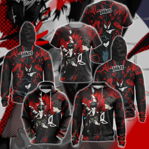 Persona 5 Strikers Joker Video Game 3D All Over Print T-shirt Tank Top Zip Hoodie Pullover Hoodie Hawaiian Shirt Beach Shorts Jogger   