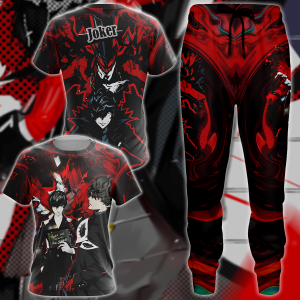 Persona 5 Strikers Joker Video Game 3D All Over Print T-shirt Tank Top Zip Hoodie Pullover Hoodie Hawaiian Shirt Beach Shorts Jogger   