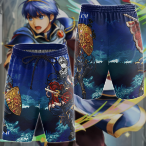 Fire Emblem Marth Video Game 3D All Over Print T-shirt Tank Top Zip Hoodie Pullover Hoodie Hawaiian Shirt Beach Shorts Jogger Beach Shorts S 