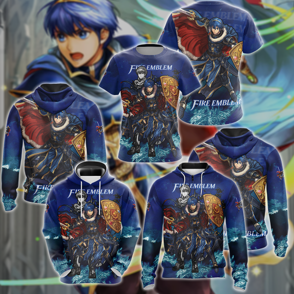 Fire Emblem Marth Video Game 3D All Over Print T-shirt Tank Top Zip Hoodie Pullover Hoodie Hawaiian Shirt Beach Shorts Jogger