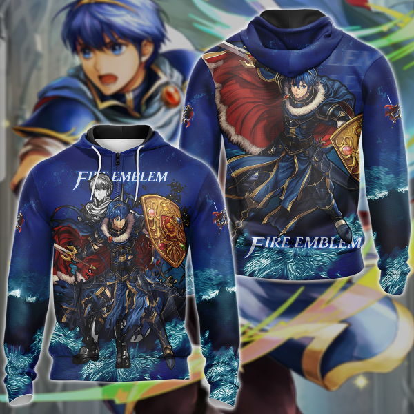 Fire Emblem Marth Video Game 3D All Over Print T-shirt Tank Top Zip Hoodie Pullover Hoodie Hawaiian Shirt Beach Shorts Jogger Zip Hoodie S