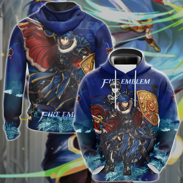 Fire Emblem Marth Video Game 3D All Over Print T-shirt Tank Top Zip Hoodie Pullover Hoodie Hawaiian Shirt Beach Shorts Jogger Hoodie S