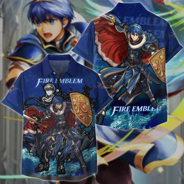 Fire Emblem Marth Video Game 3D All Over Print T-shirt Tank Top Zip Hoodie Pullover Hoodie Hawaiian Shirt Beach Shorts Jogger Hawaiian Shirt S