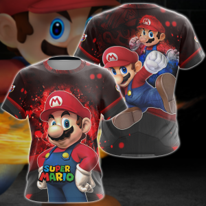 Super Mario Video Game 3D All Over Print T-shirt Tank Top Zip Hoodie Pullover Hoodie Hawaiian Shirt Beach Shorts Jogger T-shirt S