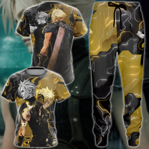 Final Fantasy VII Cloud Strife Video Game 3D All Over Print T-shirt Tank Top Zip Hoodie Pullover Hoodie Hawaiian Shirt Beach Shorts Jogger   