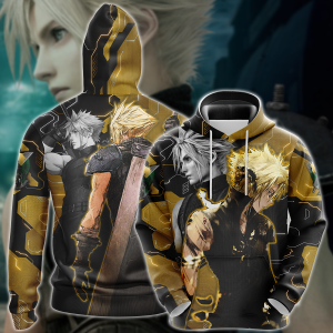 Final Fantasy VII Cloud Strife Video Game 3D All Over Print T-shirt Tank Top Zip Hoodie Pullover Hoodie Hawaiian Shirt Beach Shorts Jogger Hoodie S 