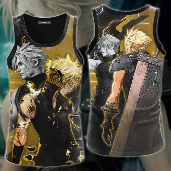 Final Fantasy VII Cloud Strife Video Game 3D All Over Print T-shirt Tank Top Zip Hoodie Pullover Hoodie Hawaiian Shirt Beach Shorts Jogger Tank Top S