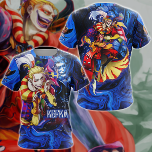 Final Fantasy VI Kefka Video Game 3D All Over Print T-shirt Tank Top Zip Hoodie Pullover Hoodie Hawaiian Shirt Beach Shorts Jogger T-shirt S 