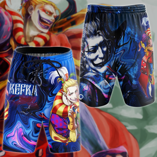 Final Fantasy VI Kefka Video Game 3D All Over Print T-shirt Tank Top Zip Hoodie Pullover Hoodie Hawaiian Shirt Beach Shorts Jogger Beach Shorts S