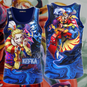 Final Fantasy VI Kefka Video Game 3D All Over Print T-shirt Tank Top Zip Hoodie Pullover Hoodie Hawaiian Shirt Beach Shorts Jogger Tank Top S 