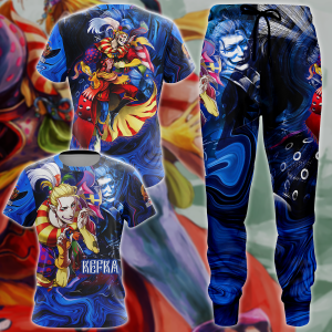 Final Fantasy VI Kefka Video Game 3D All Over Print T-shirt Tank Top Zip Hoodie Pullover Hoodie Hawaiian Shirt Beach Shorts Jogger   